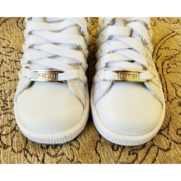 NIB K-Swiss Infant Baby Lozan SPS Jewel Accents White Shoes Size 4 - Picture 9 of 11